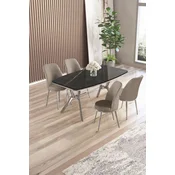 Hanah Home Trpezarijski set, 5 komada, Bež