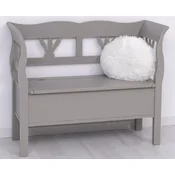 Casa Padrino country style bench antique gray 117 x 48 x H. 92 cm - Solid wood bench with storage space - Solid wood furniture - Country style furniture - Country style furnishings