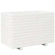 Vrtna sadilica bijela 70x40x49,5 cm od masivne borovine