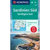 Južna Sardinija. Komplet štirih turističnih zemljevidov 2499. Izdaja 2023.