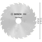 List za krožno žago PRO Wood cordless, 190 x 1,6 x 20 mm, T24