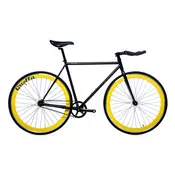 Quella Nero / Yellow fixie kolo