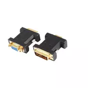 S BOX adapter-konverter DVI na VGA (m/ž) (Crni),