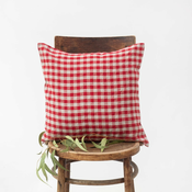 Lanena prevleka za blazino 50x50 cm Red Gingham – Linen Tales