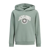 Jack & Jones Junior Majica JJCOLLEGEY pastelno zelena/črna/bela