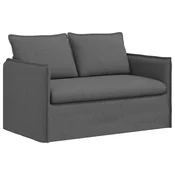 Vidaxl Kavč Temno siva 136 x 82 x 85 cm blago