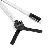 INF OTG in Type-C pleten kabel s držalom za telefon, 60W hitro polnjenje Silver, (5000276651)