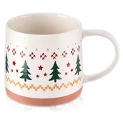 shumee Porcelanska skodelica za kavo, čaj, zelišča, pijače, zimo, božič, 380 ml
