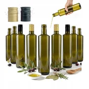 shumee 10x steklenica za olive Dorica 500ml Steklenice za olivno olje in sok 10 kosov + pokrovček 0,5l