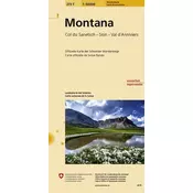 Swisstopo 1 : 50 000 Montana Wanderkarte