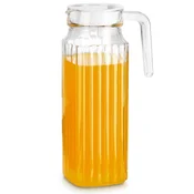 Northix Stekleni vrč s pokrovom, ozek, 1L