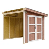 Timbela Vrtna hišica vrhunske kakovosti 5,9 m2 - V231x248x294 cm - Brez tal in stranske stene - Timbela M938B-REDWOOD RED, (5000117236)