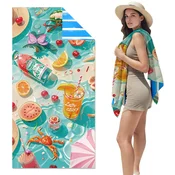 INF Adult Quick-Dry Microfiber Beach Towel – Thick Double-Sided Fleece, 80x160cm, (5000235713)