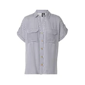 VERO MODA Bluza VMBumpy nočno modra / bela