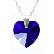 Ogrlica – kristal Swarovski u srebru 925 – Srce 18mm Majestic Blue + KUTIJA