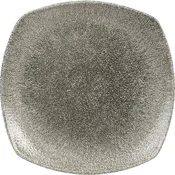 CHURCHILL Raku Quartz Black plitev krožnik, kvadraten, dolžina: 215 mm (12 kos)