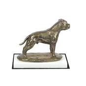 shumee Staffordshire Bull Terrier, Staffik, Staffi III - kipec psa, figurica na belem podstavku, pokal za razstavo psov znamke Art-Dog