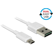 Delock kabel EASY-USB 2.0 Type-A muški > EASY-USB 2.0 Type Micro-B muški bijeli 2 m