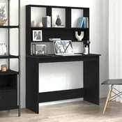 Radni stol s policama Crni hrast 102x45x148 cm Konstruirano drvo