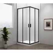 EASY BLACK Kvadratna tuš kabina 900x900 mm, prozorno steklo - 90x90 cm - Polysan - EASY BLACK - 24 - Kvadrat z vogalnim vhodom - 900 - 1900 - 900 - 6 - 14