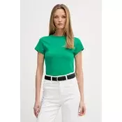 Tommy Hilfiger Majica WW0WW48702 Zelena Slim Fit