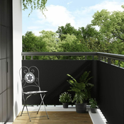 Vidaxl vidaXL Balkonska pregrada, črna, 300 x 90 cm, poliratan