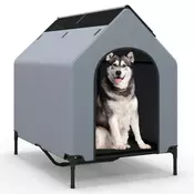 Northix Dvignjena pasja uta in postelja z mrežo 75x110x106 cm