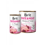 BRIT PATE&MEAT PUPPY puran & piščanec 400g