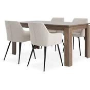VEDDE D160 sto divlji hrast + 4 PURHUS prljavo bela/crna