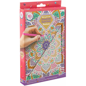 Bilježnica za crtanje perlama Grafix - Mandala, roza