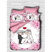 Lessentiel Maison Komplet posteljina 121, 160x220cm, Belo-roze