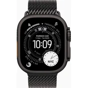 Apple Watch Ultra 3 Titanium Black Case with Milanese Loop ČRNA