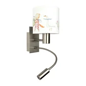 Brilagi - LED fleksibilna lampa BOBO 1xE27/25W/230V + LED/3W m. hrom/bela/životinjice