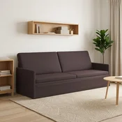 Vidaxl 3-sedna sofa Temno rjava 220 x 81 x 82 cm Blago