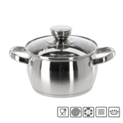 CHOMIK NERJAVNI KOVINSKI POSODEK S POKROVOM 1,5 L 16 CM BELLY *3110