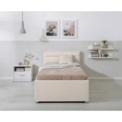 MID.YOU OBLAZINJENA POSTELJA 90 cm x 200 cm , les, kovina, umetna masa, tekstil naravne barve