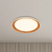 Briloner Stropna svetilka Ijus LED, bela/drevesna barva, O 43 cm, plastika - Dnevna soba/jedilnica - Sodobni - barva lesa, bela