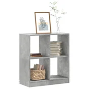 Vidaxl Knjižna omara betonsko siva 68,5x32x75 cm inženirski les