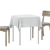 vidaXL Klobučevina za mizo 5 kos Kvadrat Bela 90 x 90 cm