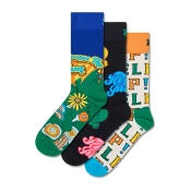 Happy Socks Čarape The Beatles  crno plava / travnato zelena / crna / bijela