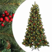 Vidaxl Umetno Zložljivo Božično Drevo 120 cm 150 LED Toplo bela
