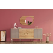 Hanah Home Ogledalo Pubble, Hrast
