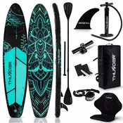 THUNDER SUP deska Thunder 350 cm zelena – nosilnost 150 kg, komplet, aluminijasto veslo, sedež kajak, (5000223040)