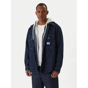 HUGO Jeans srajca Ebolt 50556349 Mornarsko modra Oversize