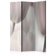 Paravan u 3 dijela - Tulips fine art - black and white [Room Dividers] 135x172