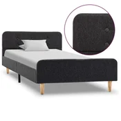 Vidaxl Posteljni okvir temno sivo platno 90x200 cm