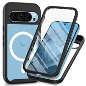 Overboard Ovitek za Google Pixel 9 / Google Pixel 9 Pro, odporen proti udarcem, z zaščitnim polnilom za zaslon MagSafe, črn