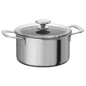 HEMKOMST Lonac s poklopcem, nerdajuci celik/staklo, 3 l