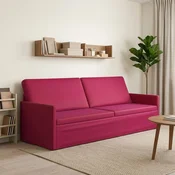 Vidaxl 3-sedna sofa Vinorodna rdeča 220 x 81 x 82 cm Žamet