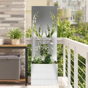 Privatnost u vrtu Srebrno 50 x 150 cm Pocincani celik